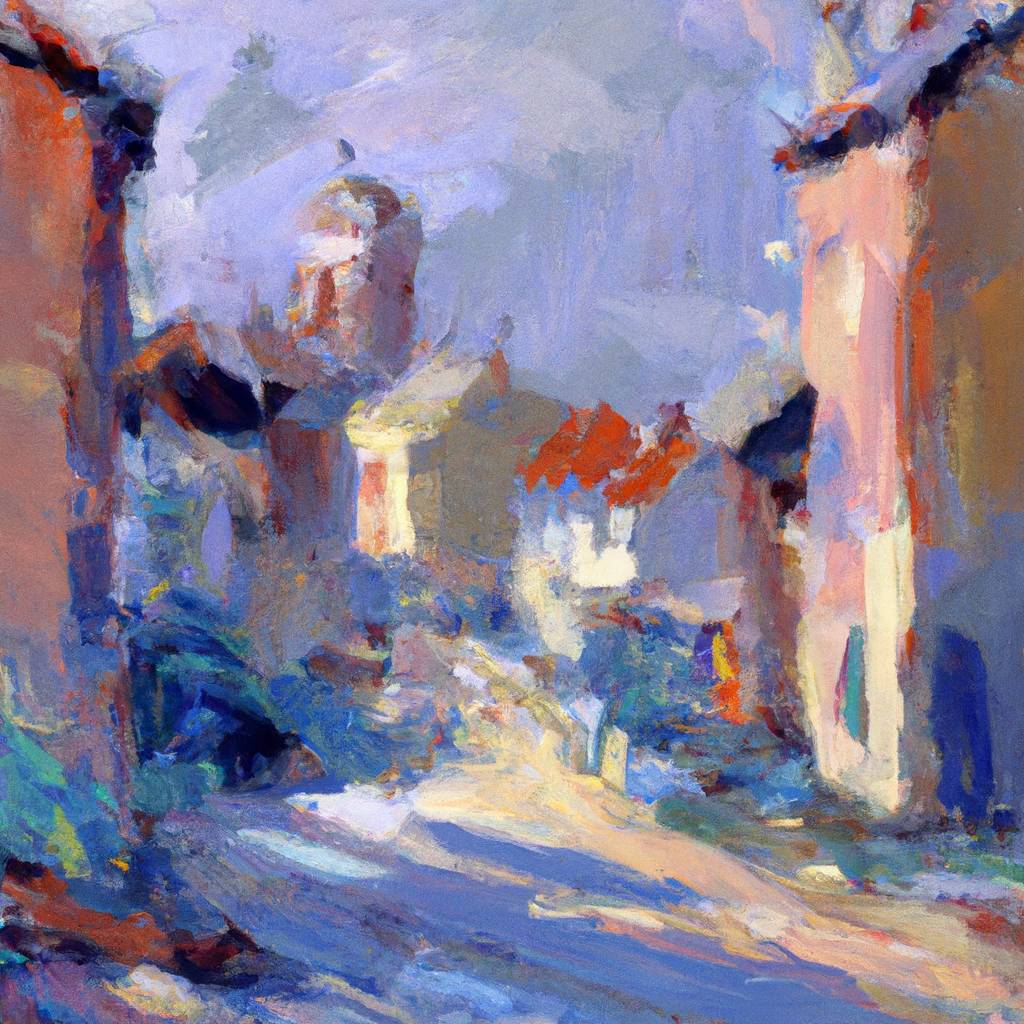 My painting of the scene