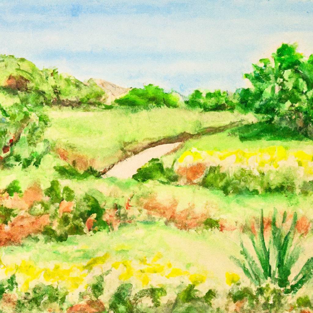 My painting of the scene