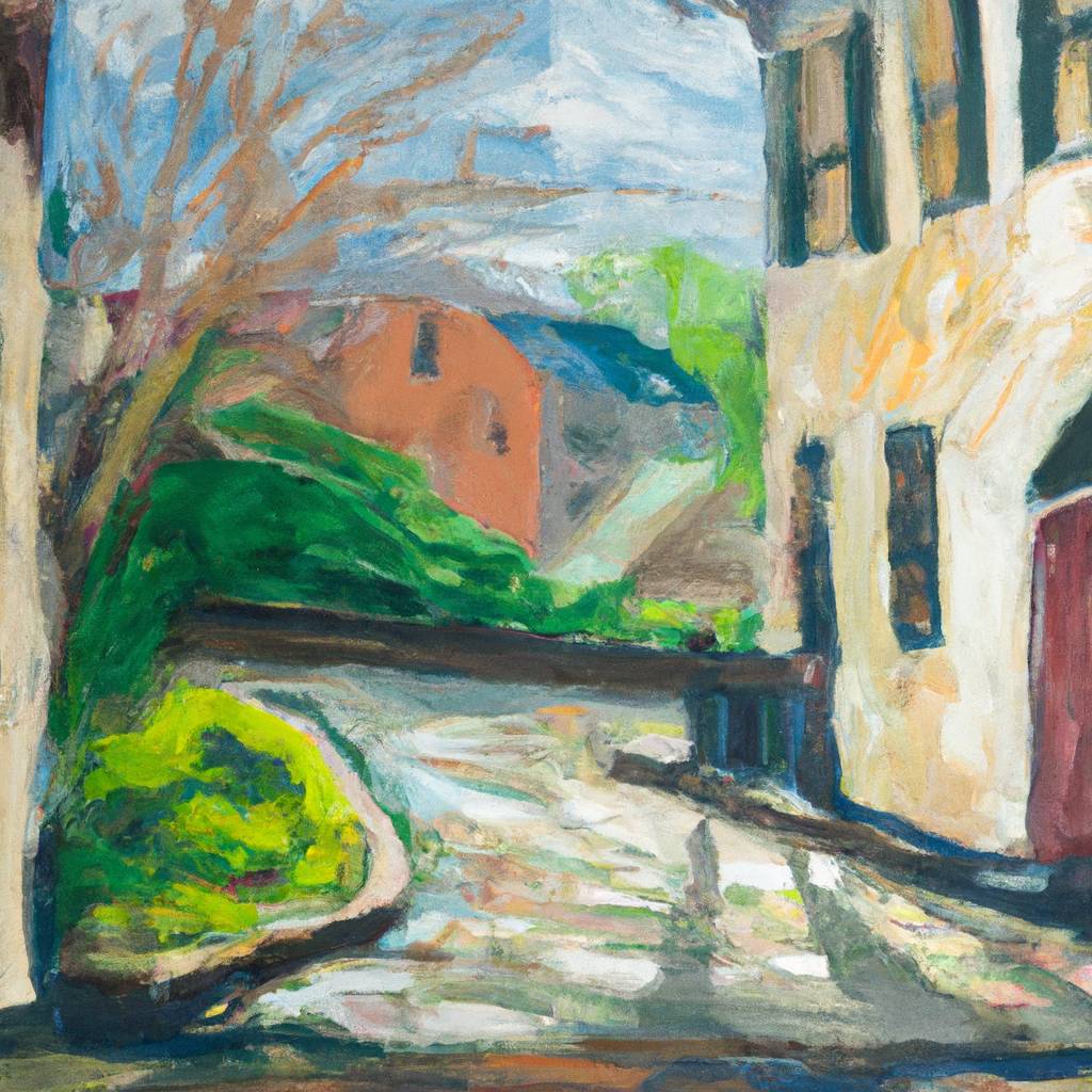 My painting of the scene