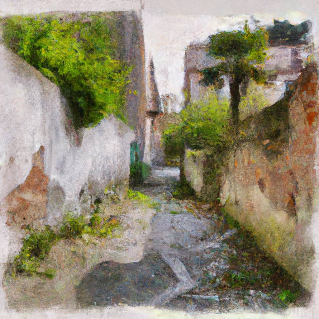 My painting of the scene