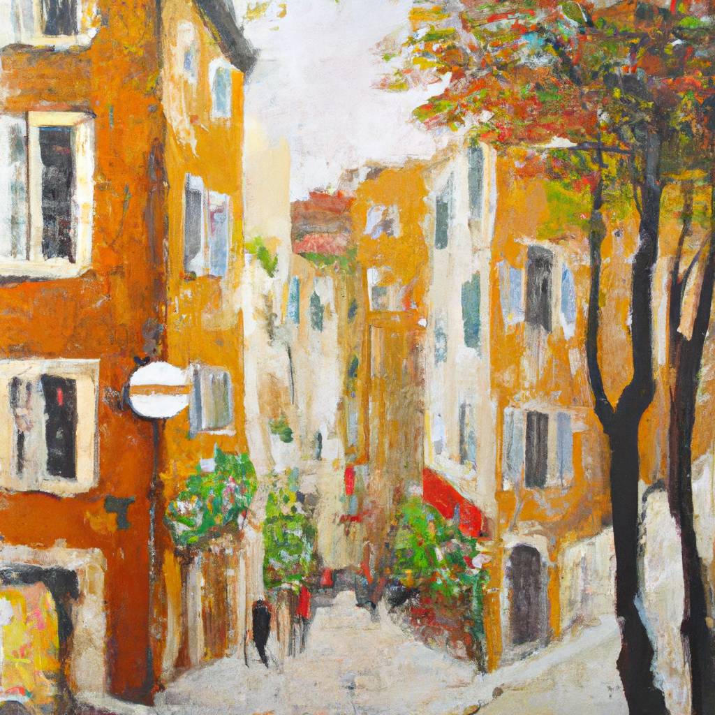 My painting of the scene