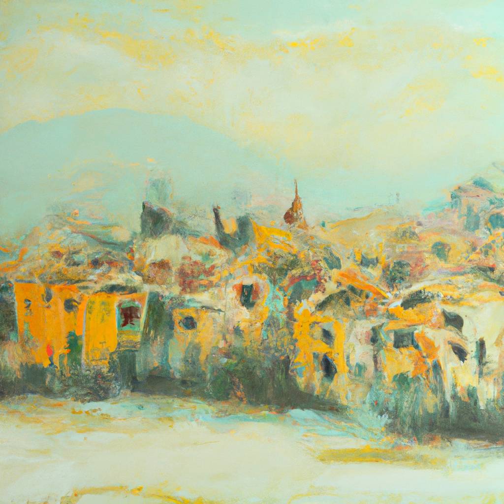 My painting of the scene