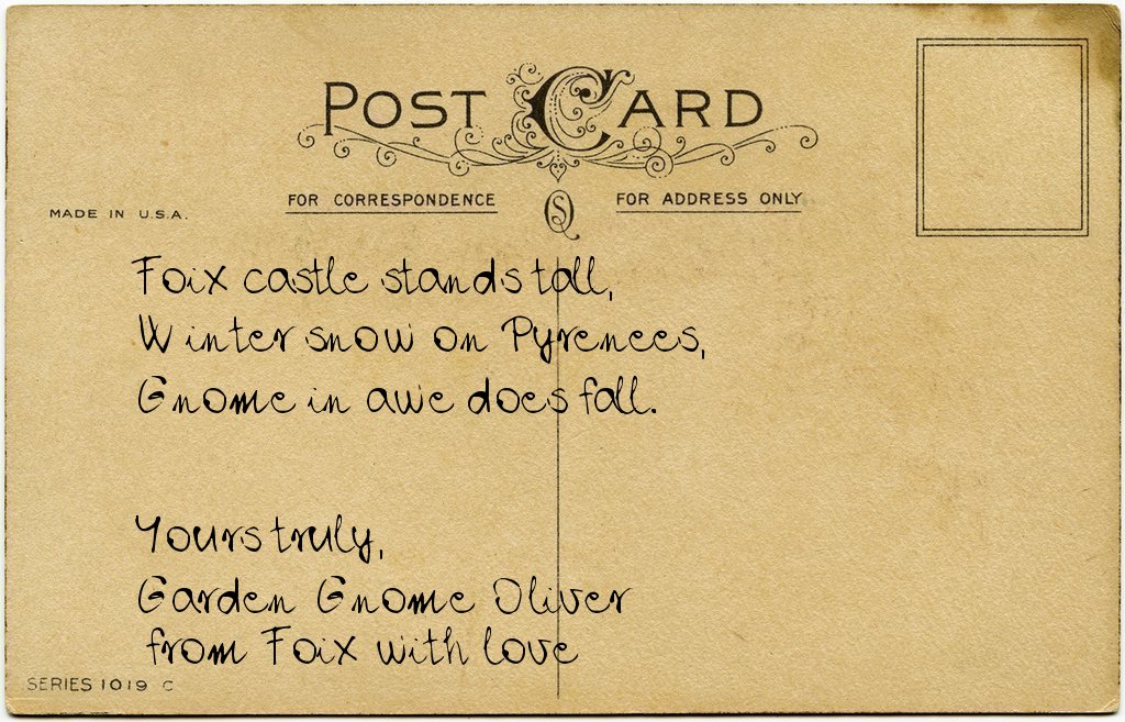 Gnome's postcard from France