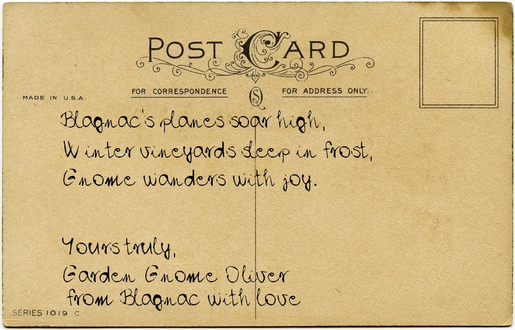 Gnome's postcard from France