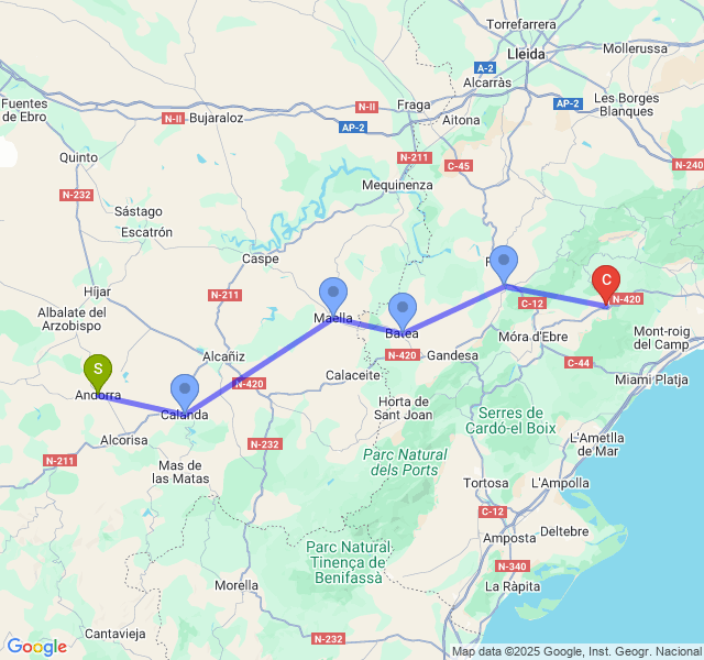 Recent journey map
