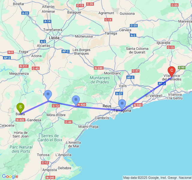 Recent journey map
