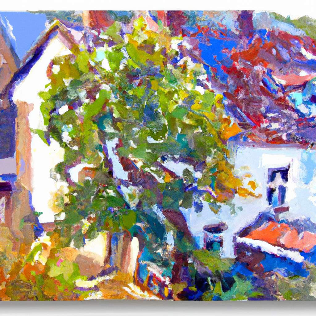 My painting of the scene