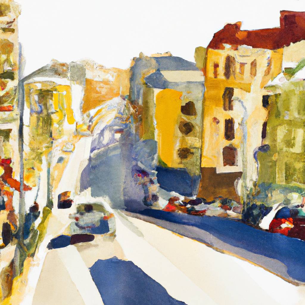 My painting of the scene