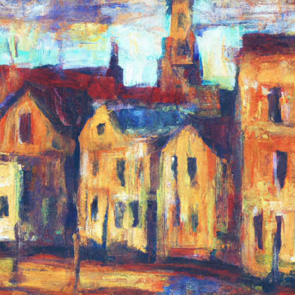 My painting of the scene