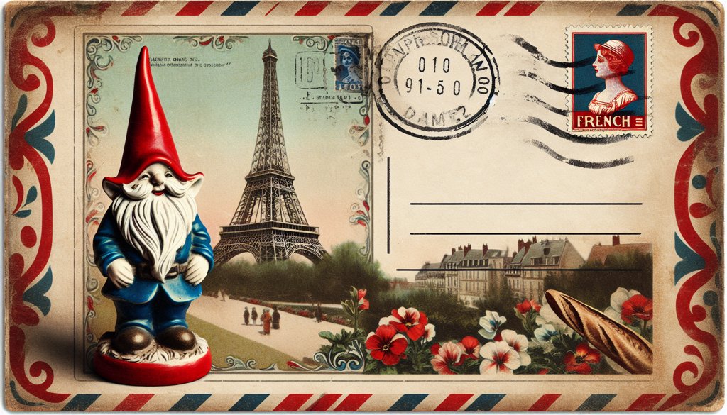 Gnome's postcard from France