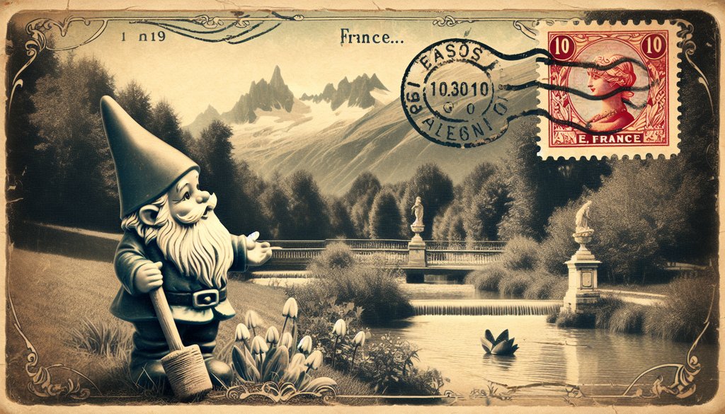 Gnome's postcard from France