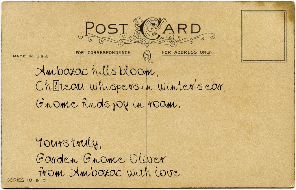 Gnome's postcard from France