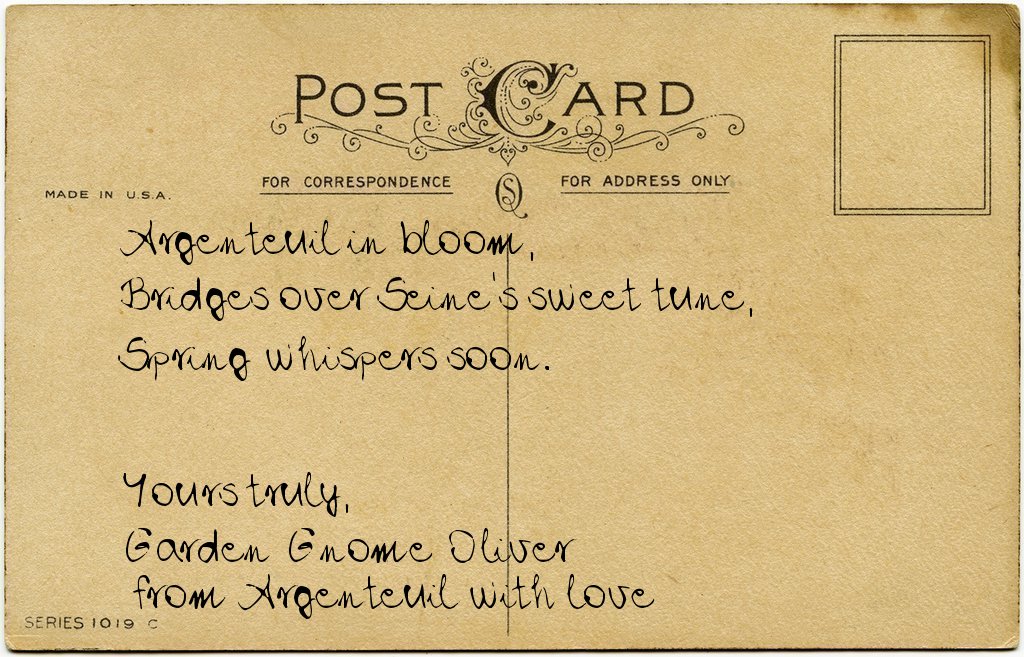 Gnome's postcard from France