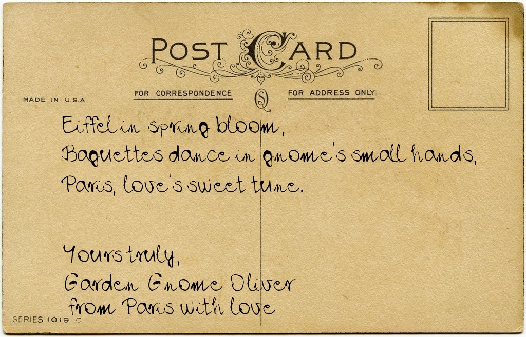 Gnome's postcard from France