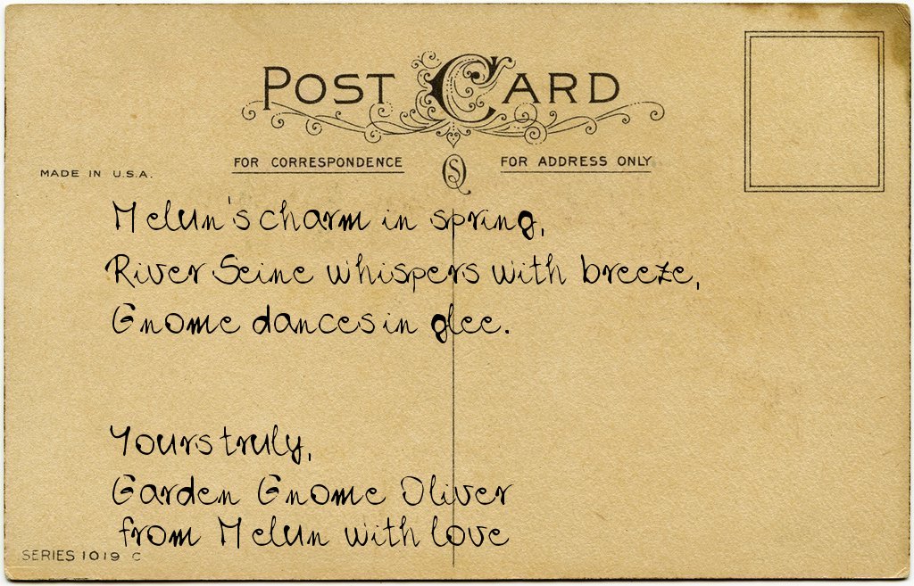Gnome's postcard from France