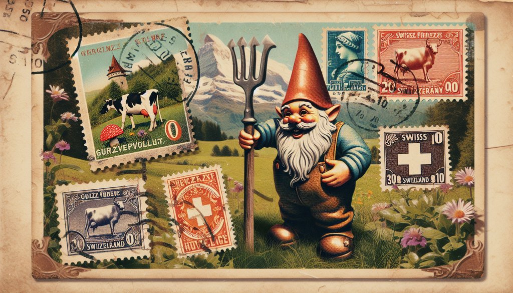 Gnome's postcard from Switzerland