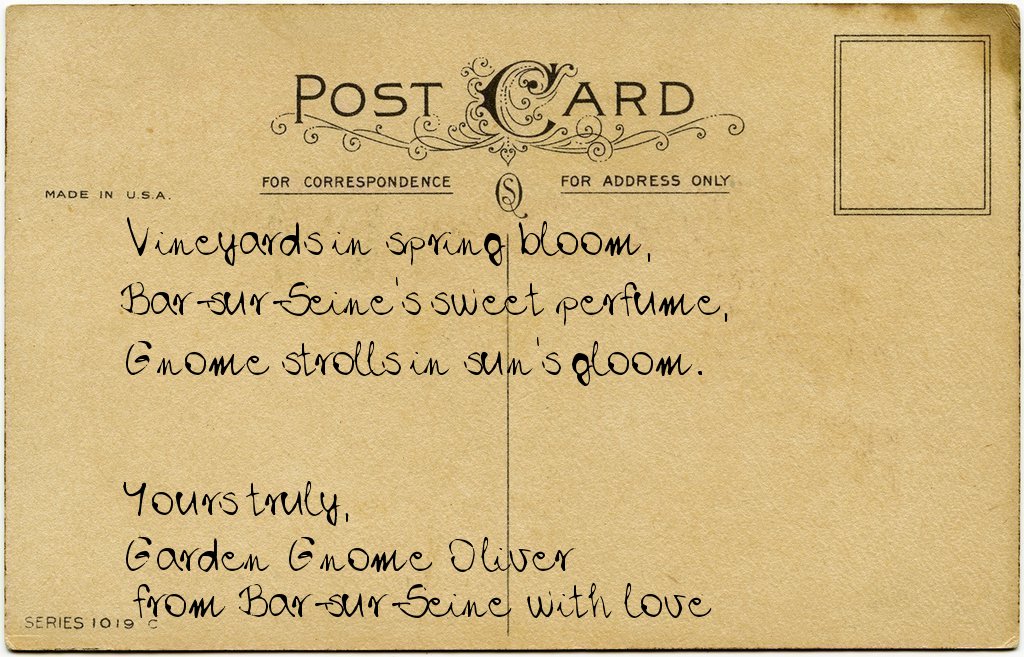 Gnome's postcard from France