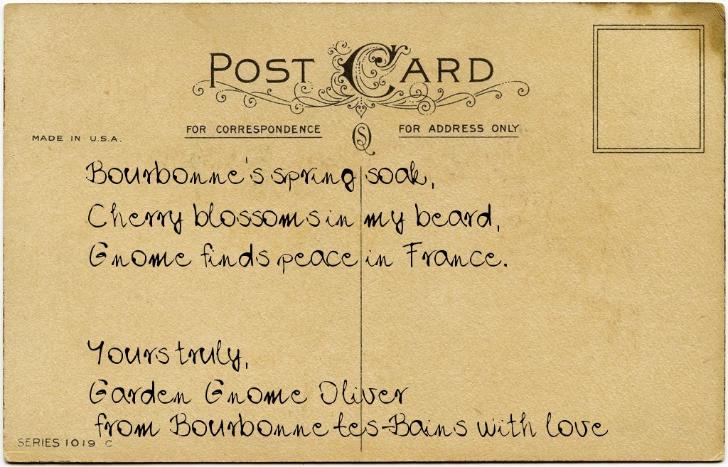 Gnome's postcard from France