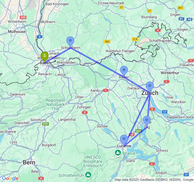 Recent journey map