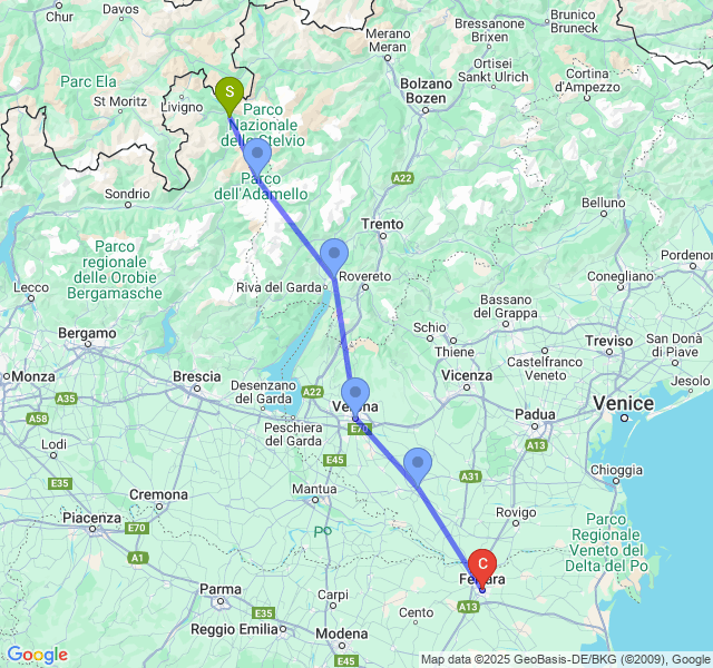 Recent journey map