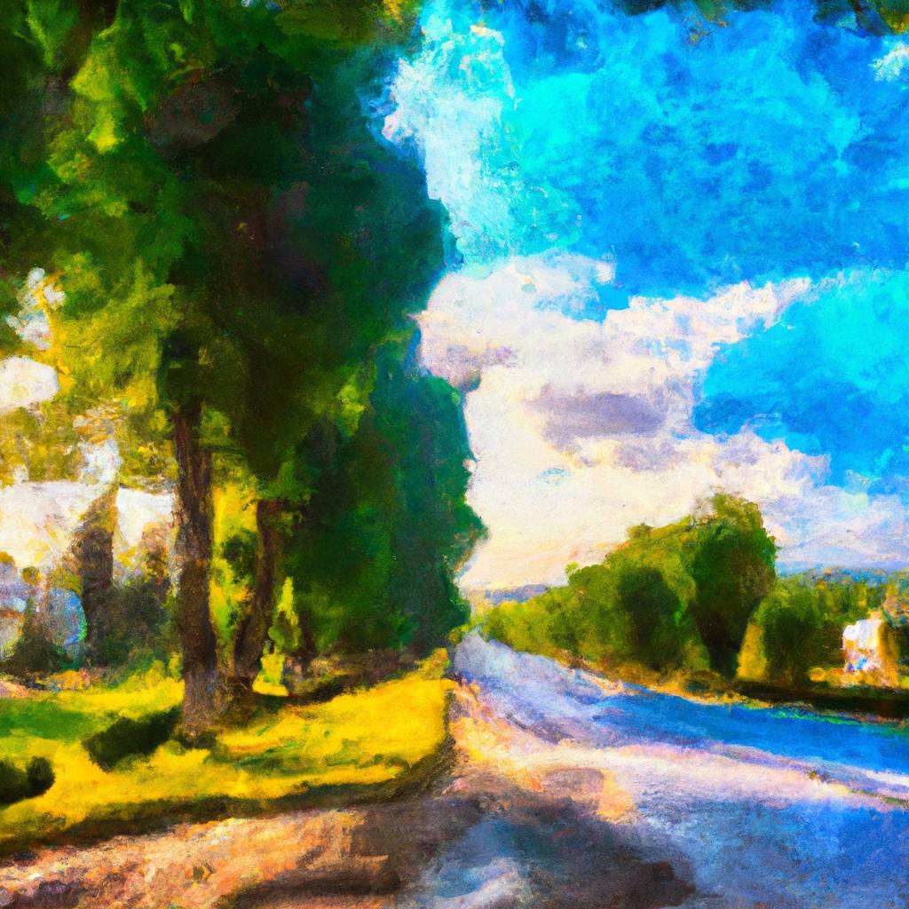 My painting of the scene