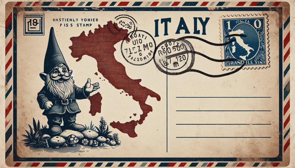 Gnome's postcard from Italy