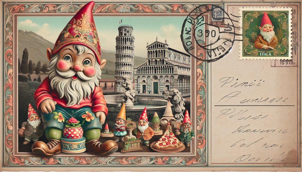 Gnome's postcard from Italy