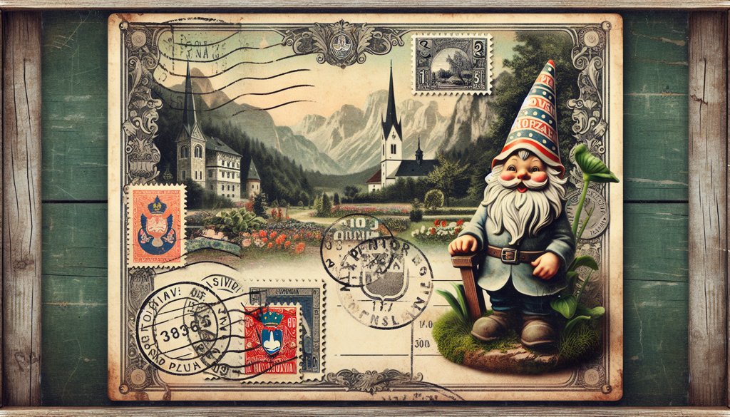 Gnome's postcard from Slovenia