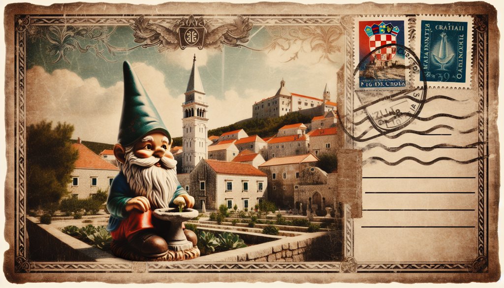 Gnome's postcard from Croatia