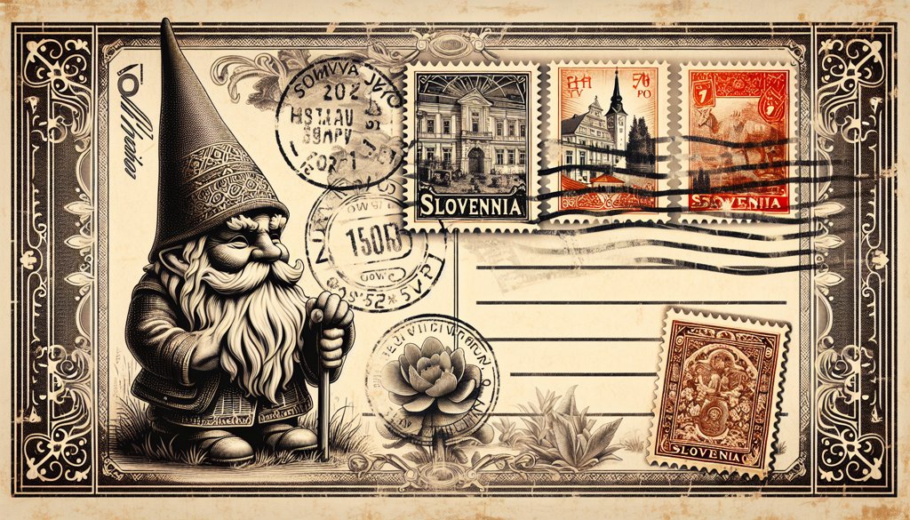 Gnome's postcard from Slovenia