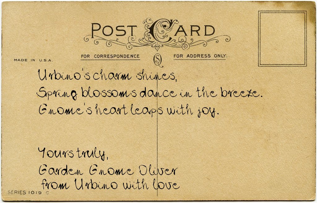 Gnome's postcard from Italy
