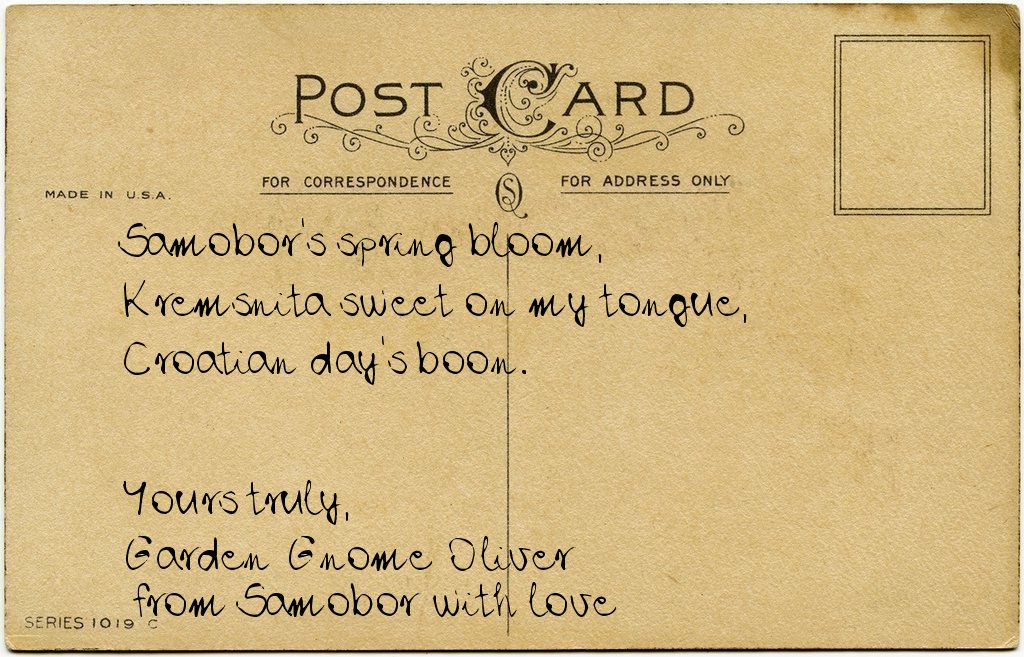 Gnome's postcard from Croatia