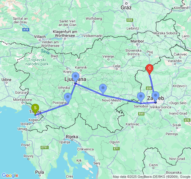 Recent journey map