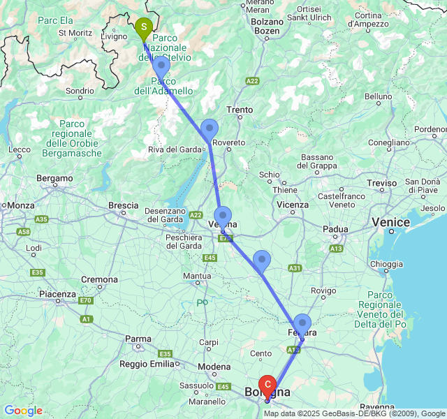 Recent journey map