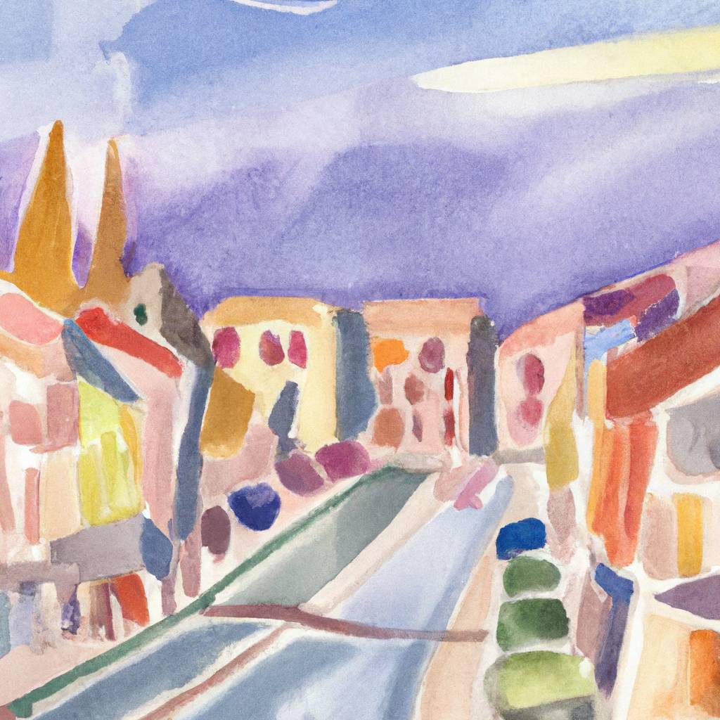 My painting of the scene