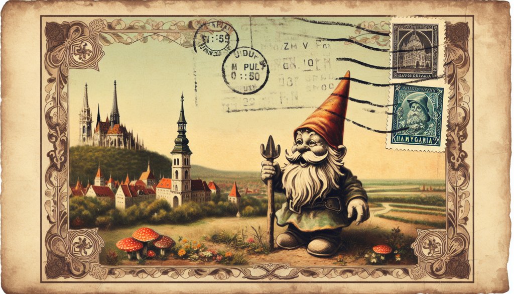 Gnome's postcard from Hungary