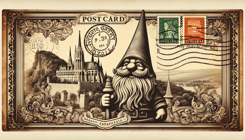 Gnome's postcard from Hungary