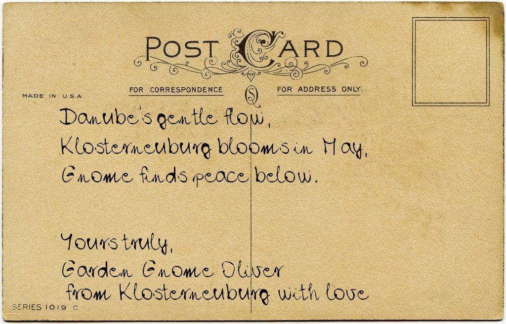 Gnome's postcard from Austria