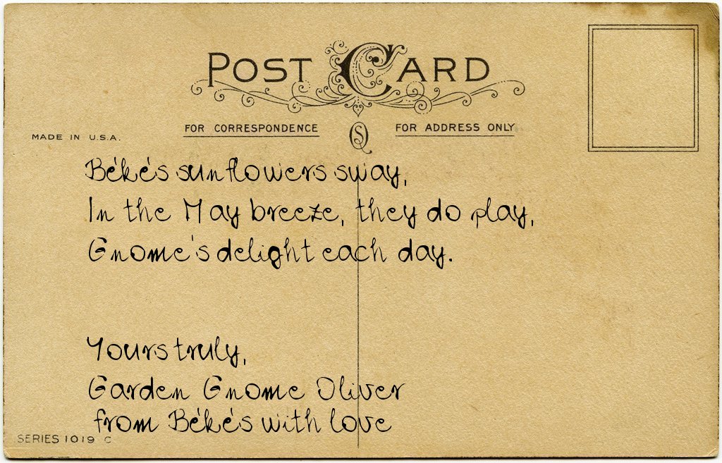 Gnome's postcard from Hungary