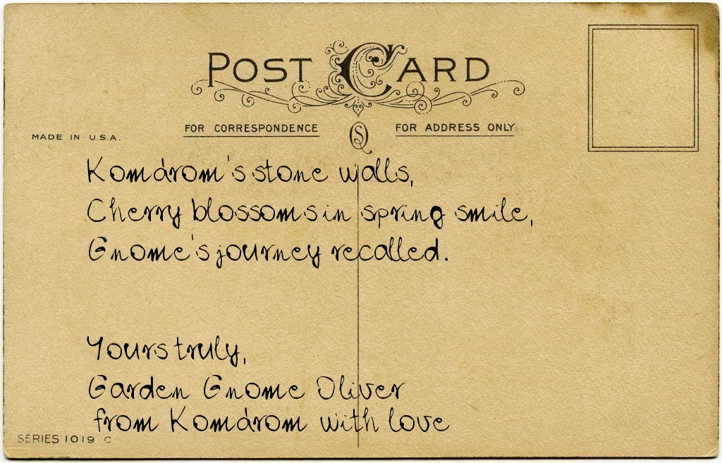 Gnome's postcard from Hungary