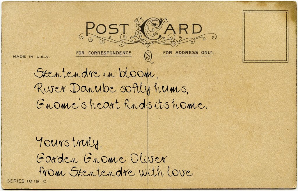 Gnome's postcard from Hungary