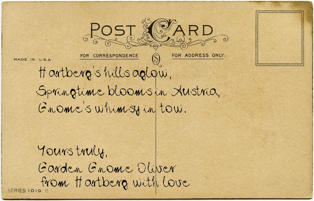 Gnome's postcard from Austria