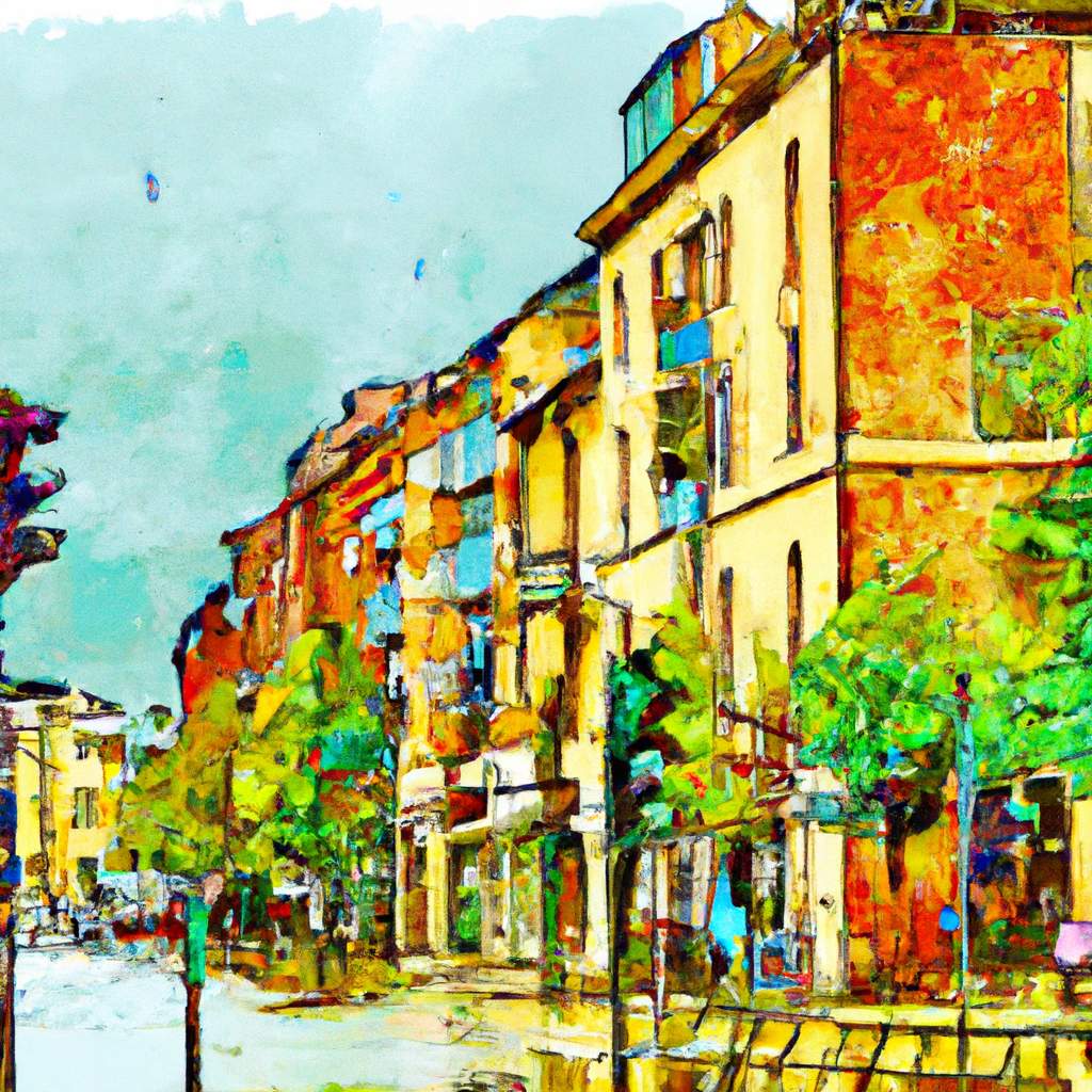 My painting of the scene