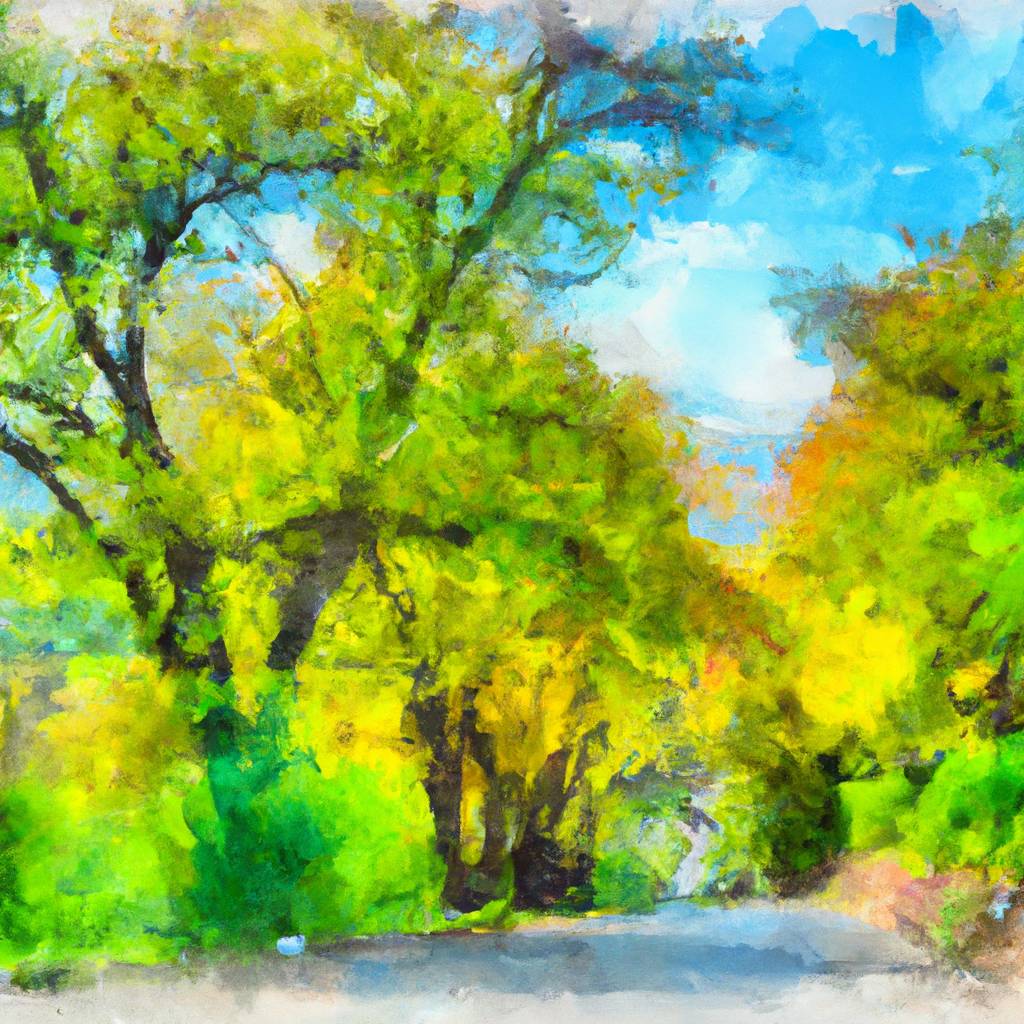 My painting of the scene