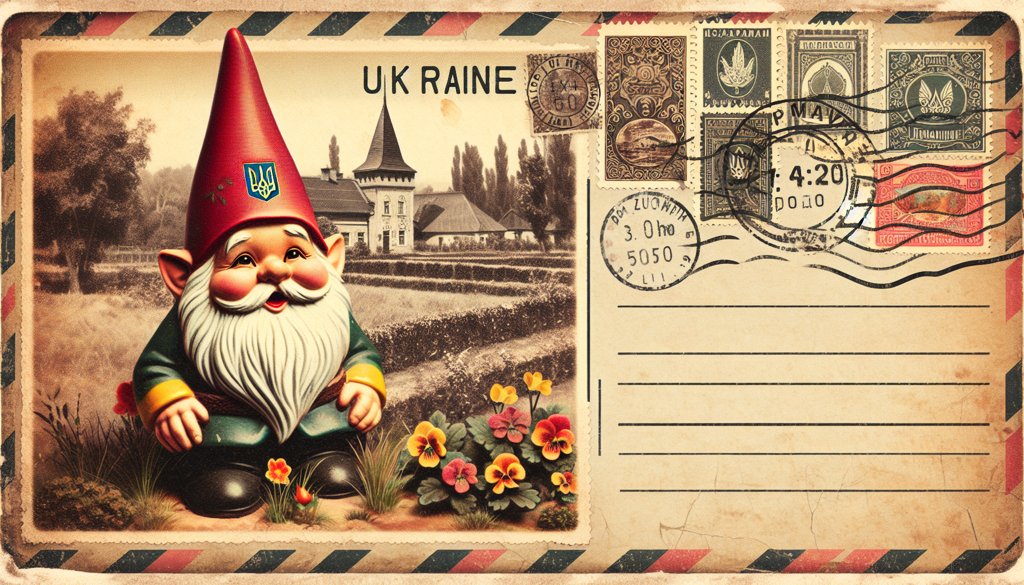 Gnome's postcard from Ukraine