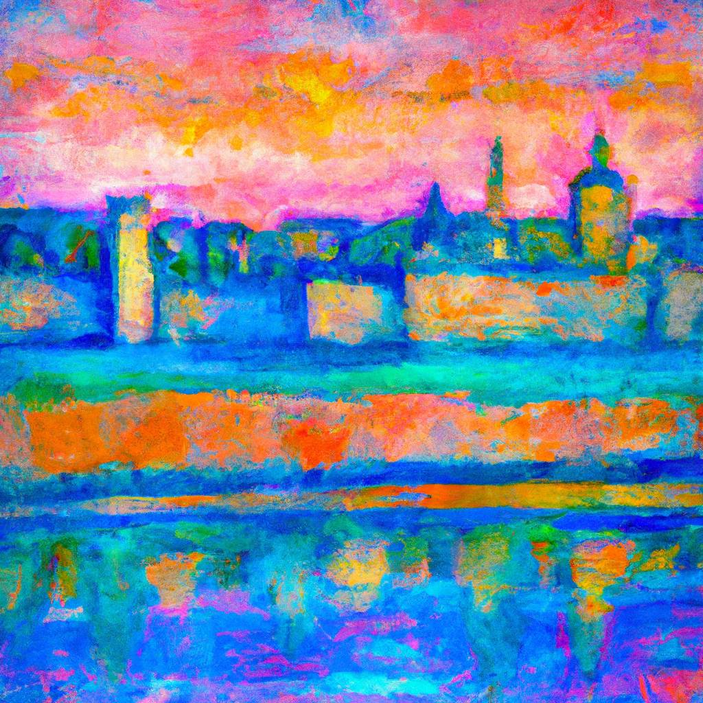 My painting of the scene