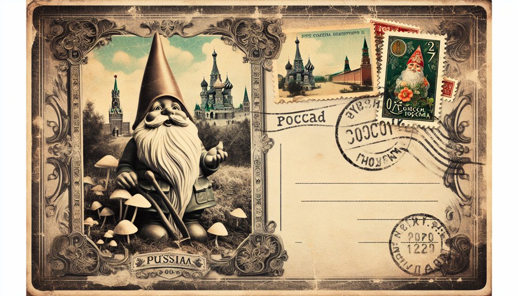 Gnome's postcard from Russia