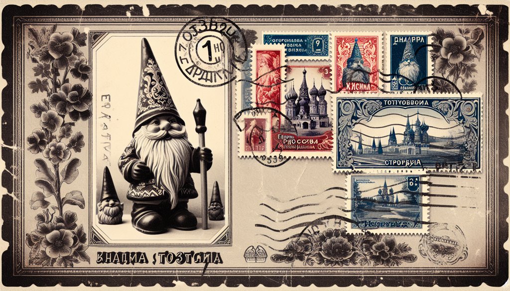 Gnome's postcard from Russia