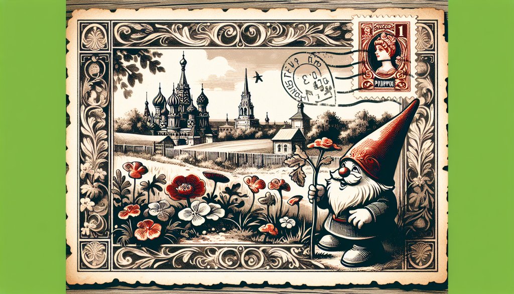Gnome's postcard from Russia