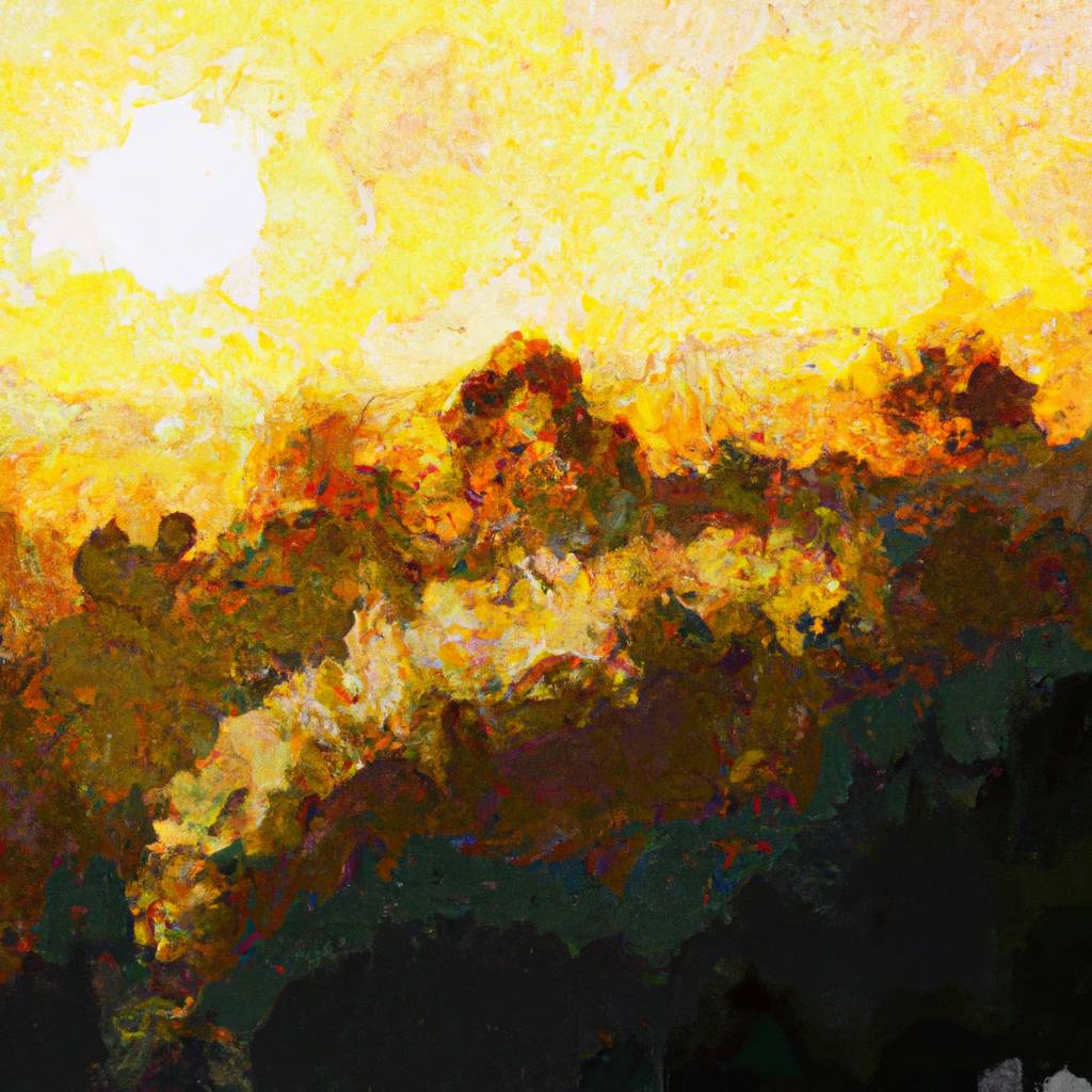 My painting of the scene